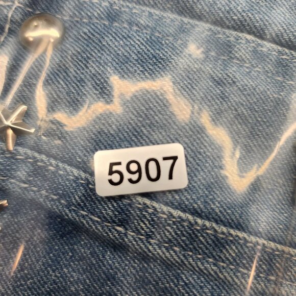 Women's Vintage D.A.K. Denim Vest With Embellished Pockets & Buttons Size M - Picture 10 of 10